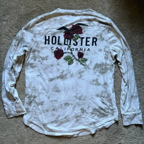 Hollister White Tie-Dye Long Sleeve - Picture 5 of 5